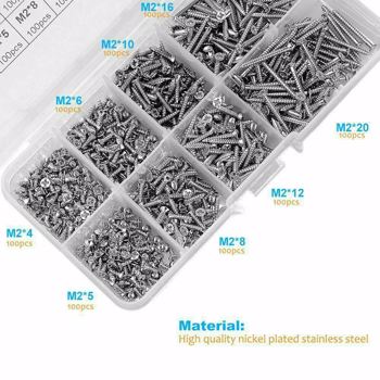 800 PCS Stainless Steel Wood Screw Assortment Self Tapping Small Metal Screws UK