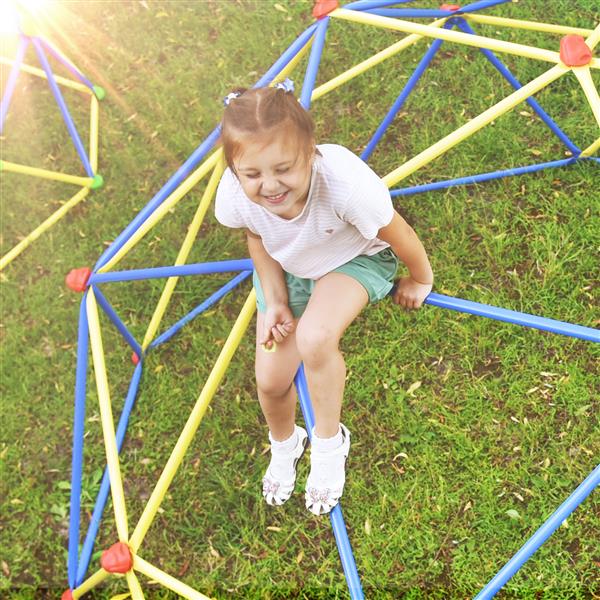 Kids Climbing Dome Jungle Gym - 10 ft Geometric Playground Dome Climber Play Center with Rust & UV Resistant Steel, Supporting 1000 LBS