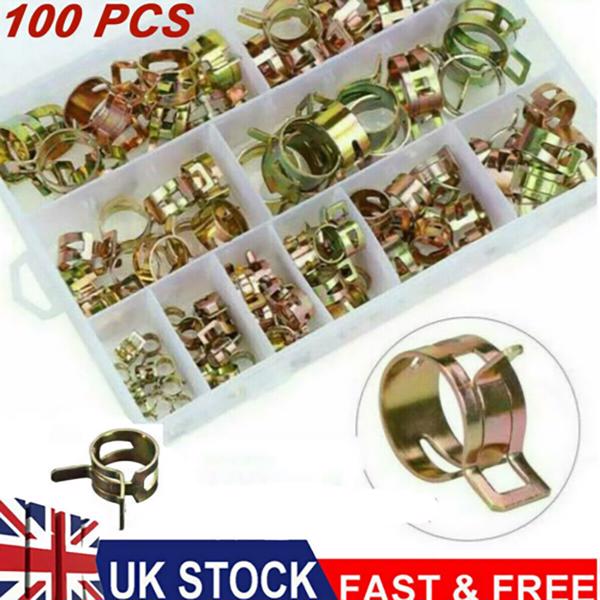 Spring Hose Clips/Clamps Mikalor Fuel Air Gas Water Pipe Self Clamping 100Pcs GB