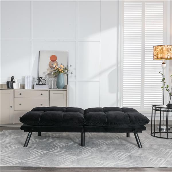 Black Convertible Folding Modern sofa Bed