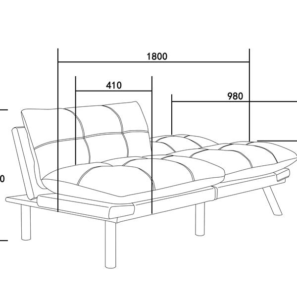 Black Convertible Folding Modern sofa Bed