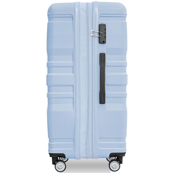 Luggage Sets New Model Expandable ABS Hardshell 3pcs Clearance Luggage Hardside Lightweight Durable Suitcase sets Spinner Wheels Suitcase with TSA Lock 20''24''28''( baby blue)