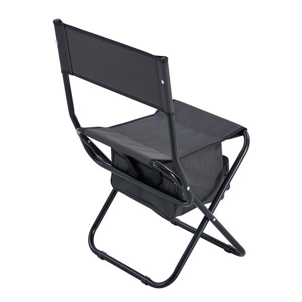 2-piece Folding Outdoor Chair with Storage Bag, Portable Chair for indoor, Outdoor Camping, Picnics and Fishing,Grey