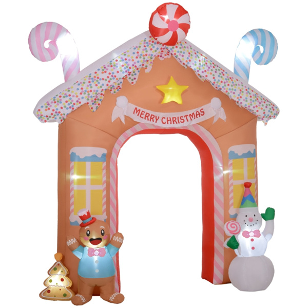 Christmas Inflatable Gingerbread House Archway 