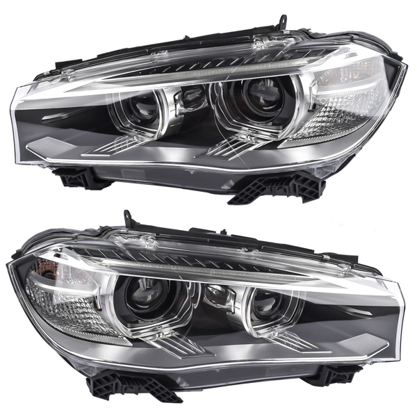 2PCS LH & RH HID/Xenon Projector Headlight Headlamp for 2014-2018 BMW X5 F15 F85