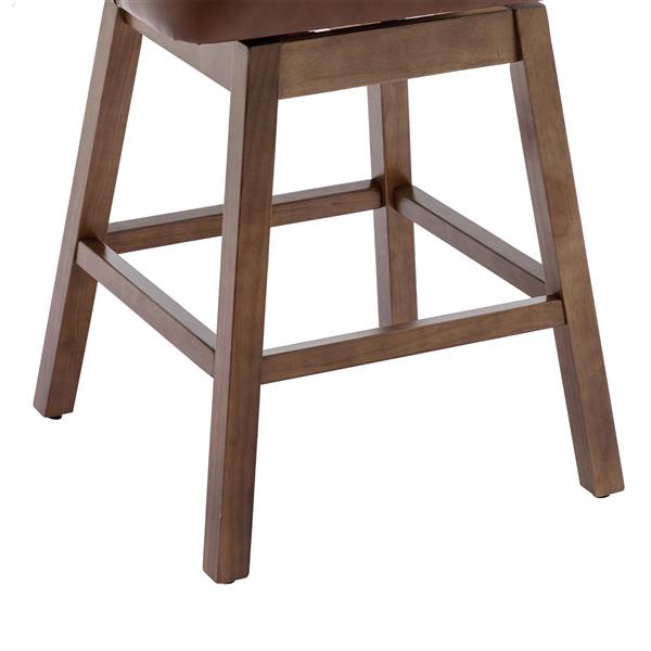 Bar Stools Set of 2 Counter Height Chairs with Footrest for Kitchen, Dining Room And 360 Degree Swivel