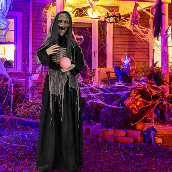 6 feet of Halloween decorations for witches with orbs