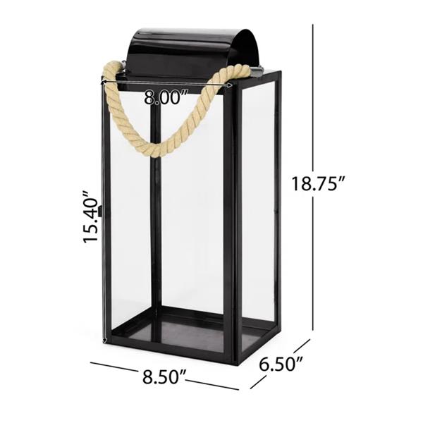 19"H STAINLESS STEEL LANTERN