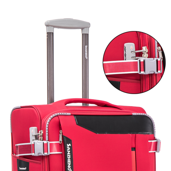 Softside Upright Luggage Set Expandable, Lightweight,4-Piece (20//24/28/32) ,Red