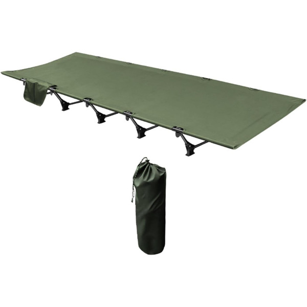 Ultralight Portable Folding Bed - Durable Aluminum Alloy Design for Seamless Camping, Hiking & Office Naps - Perfect Single Bed Solution for Outdoor Adventures