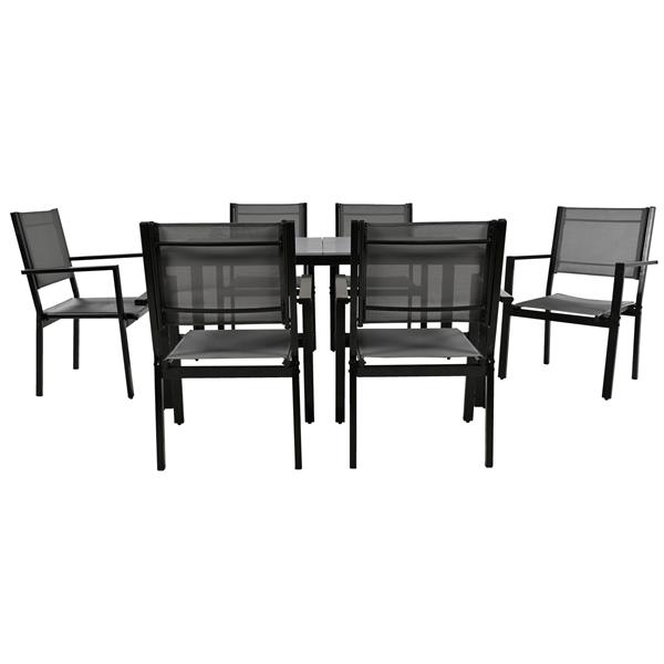 High-quality Steel Outdoor Table and Chair Set, Suitable for Patio, Balcony, Backyard.