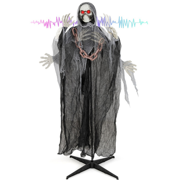 6.4 ft Halloween Standing Grim Reaper Automatic Arm Movement