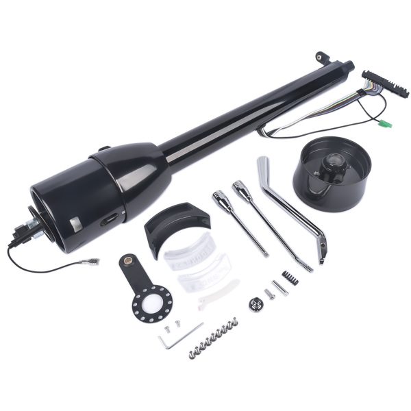 Black Painted Street/Hot Rod Tilt 28" Steering Column Floor Shift Auto No Key Black Paintable