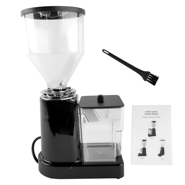 Black Electric Coffee Bean Grinder 35oz Flat Burr Coffee Grinder with 19 Grinding Settings