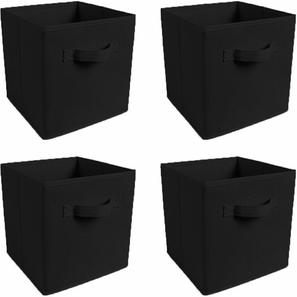  Storage Cube Boxes Fabric Foldable Collapsible Storage Box Basket Clothes Toy 4X