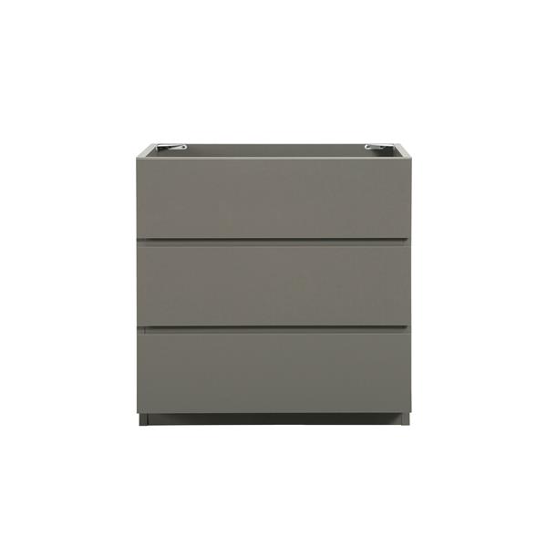 Floor cabinet WITHOUT basin,Gray color,With three drawers