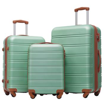 3 Piece Luggage Set Hardside Spinner Suitcase with TSA Lock 20\\" 24\\" 28\\" Available