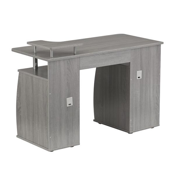 Complete Computer Workstation Desk With Storage, Grey