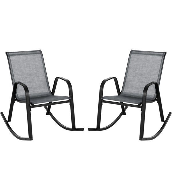 2 PCS Metal Patio Rocking Chair