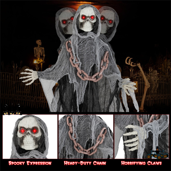 6.4 ft Halloween Standing Grim Reaper Automatic Arm Movement