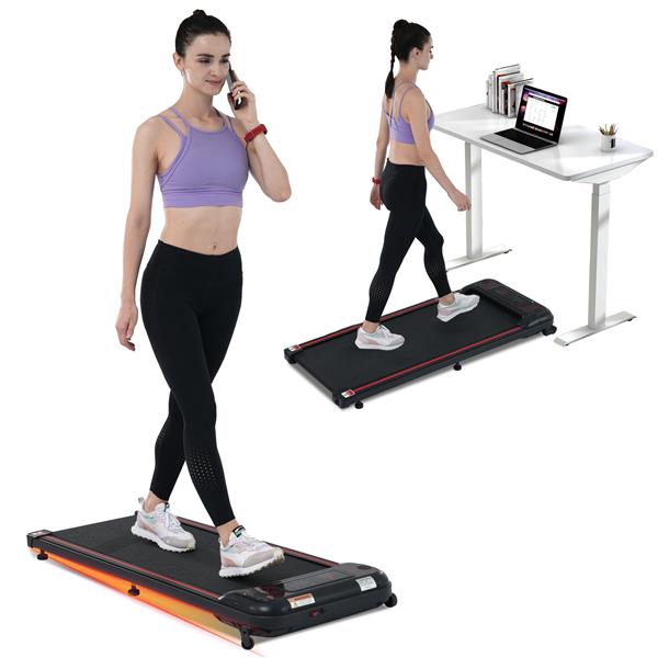 NEW Walking Pad Under Desk Treadmill for Home Office -2.5HP Walking Treadmill With Incline 0.5-4MPH 265LBS Capacity Treadmill for Walking Running - Wristband Remote