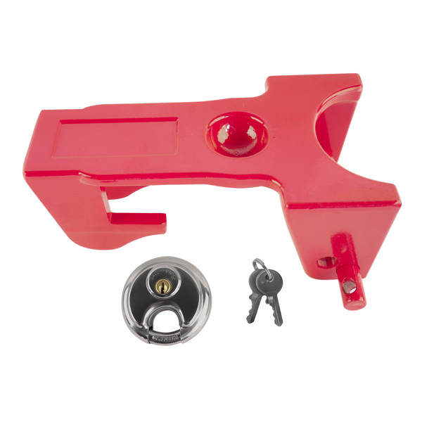 Red Gooseneck Trailer Hitch Locks Model Coupler Trailer Lock TL50 for Heavy Trailers