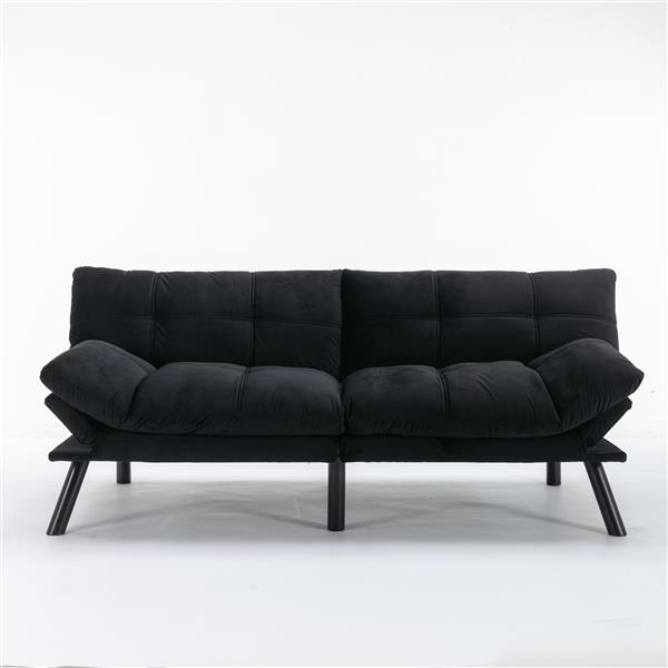 Black Convertible Folding Modern sofa Bed