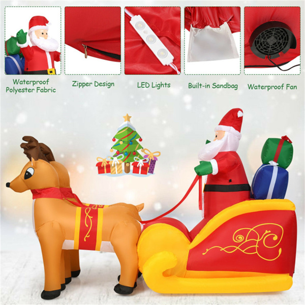 7.5 Feet Christmas Decoration Waterproof Outdoor Inflatable Santa 