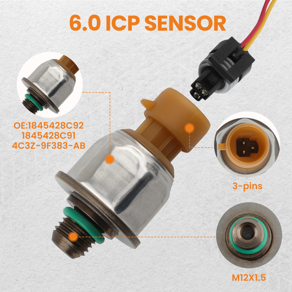 Fuel Pressure Regulator IPR & ICP Sensor for Ford 6.0L Powerstroke Diesel 03-10	