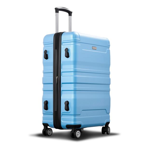 Luggage Sets New Model Expandable ABS Hardshell 3pcs Clearance Luggage Hardside Lightweight Durable Suitcase sets Spinner Wheels Suitcase with TSA Lock 20''24''28''(Sky Blue)