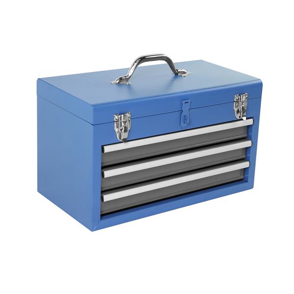 Rolling Garage Workshop Tool Organizer: Detachable 3 Drawer Tool Chest with Large Storage Cabinet and Adjustable Shelf