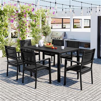 High-quality Steel Outdoor Table and Chair Set, Suitable for Patio, Balcony, Backyard.