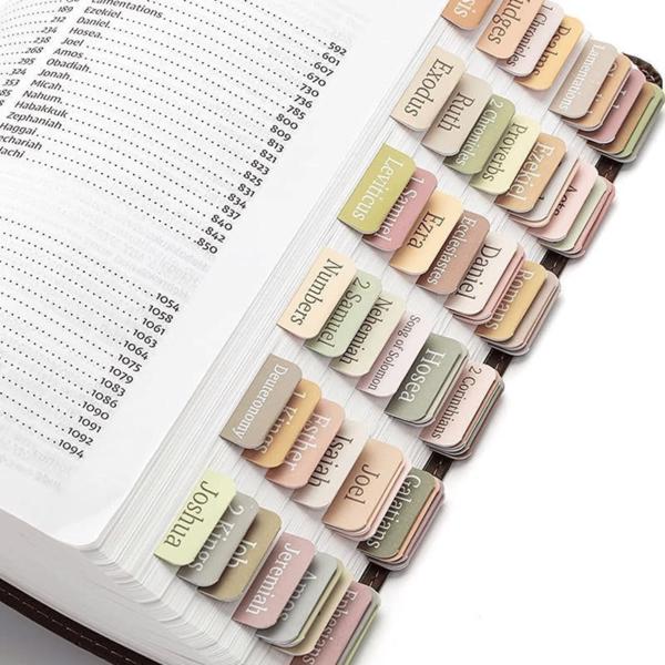 Laminated Bible Tabs, Bible Verse Stickers for Study