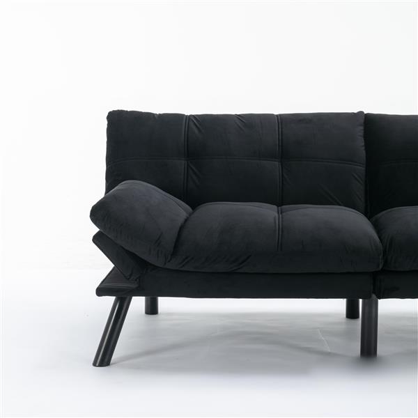 Black Convertible Folding Modern sofa Bed