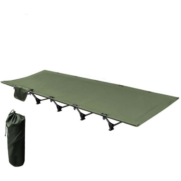 Ultralight Portable Folding Bed - Durable Aluminum Alloy Design for Seamless Camping, Hiking & Office Naps - Perfect Single Bed Solution for Outdoor Adventures