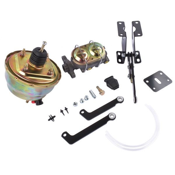 8" Dual Power Brake Booster Conversion Kit Disc Drum For Jeep CJ7 & CJ5 1974-86 PBUJ7486 PBUJ7486D