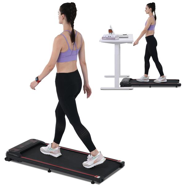 NEW Walking Pad Under Desk Treadmill for Home Office -2.5HP Walking Treadmill With Incline 0.5-4MPH 265LBS Capacity Treadmill for Walking Running - Wristband Remote