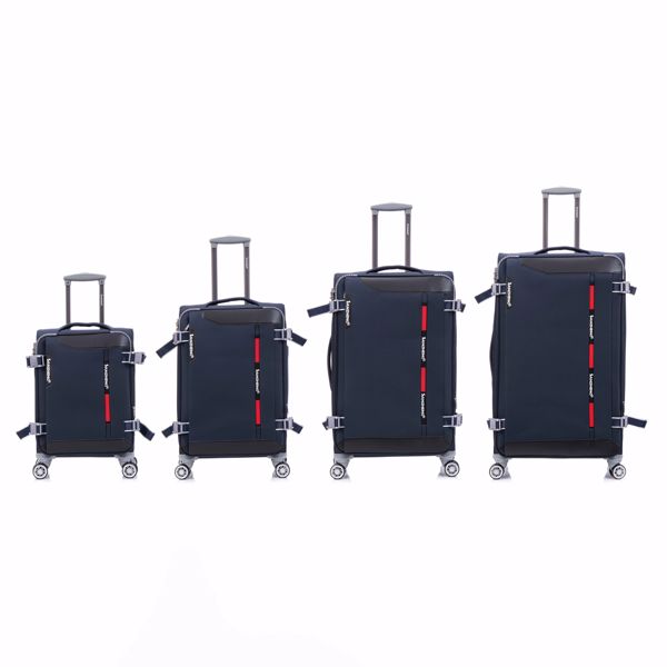 Softside Upright Luggage Set Expandable, Lightweight,4-Piece (20//24/28/32) ,blue