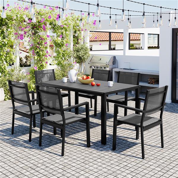 High-quality Steel Outdoor Table and Chair Set, Suitable for Patio, Balcony, Backyard.