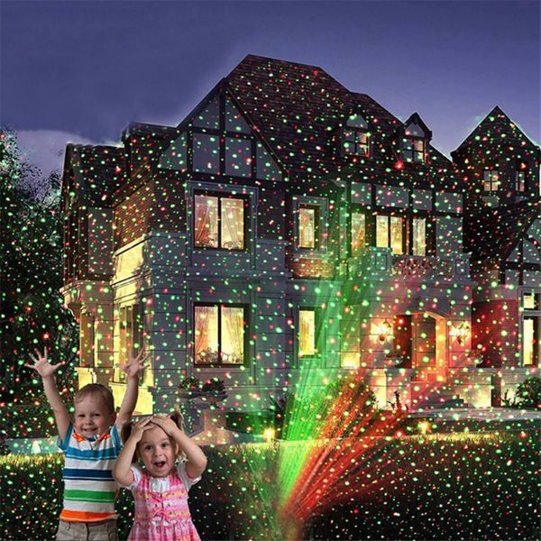 Christmas Laser R&G LED Projector Light Moving Outdoor Landscape Stage Xmas Lamp