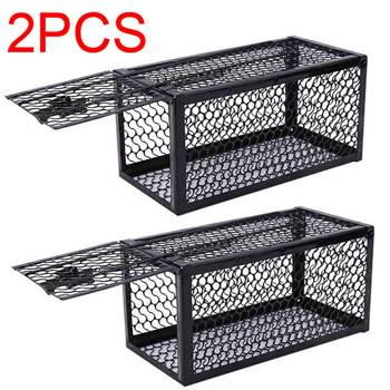 2PCS Large Rat Mouse Trap Catcher Humane Cage Live Animal Pest Rodent Mice UK