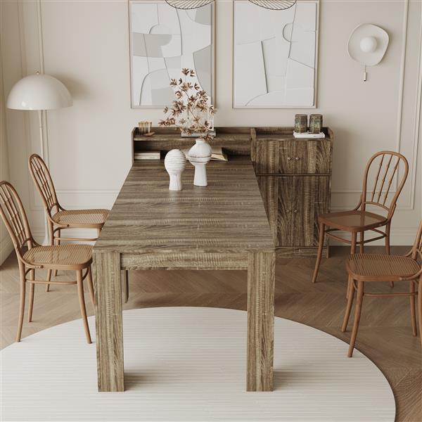 Modern Extendable Dining Table with Storage