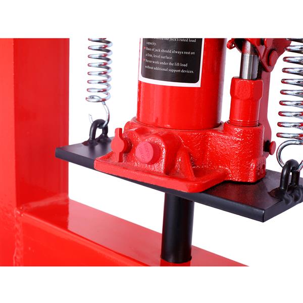 Hydraulic 6 Ton H-Frame Garage Floor Adjustable Shop Press with Plates, 6T,red