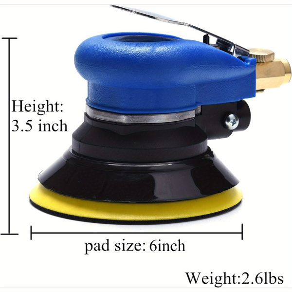 6" 10000-RPM High Rotating Speed Tool for Rust Removal Pneumatic polishing machine, Sanding and Fine Polishing of Iron, Wood, Plastic, Metal, Rubber, Stone, Marble