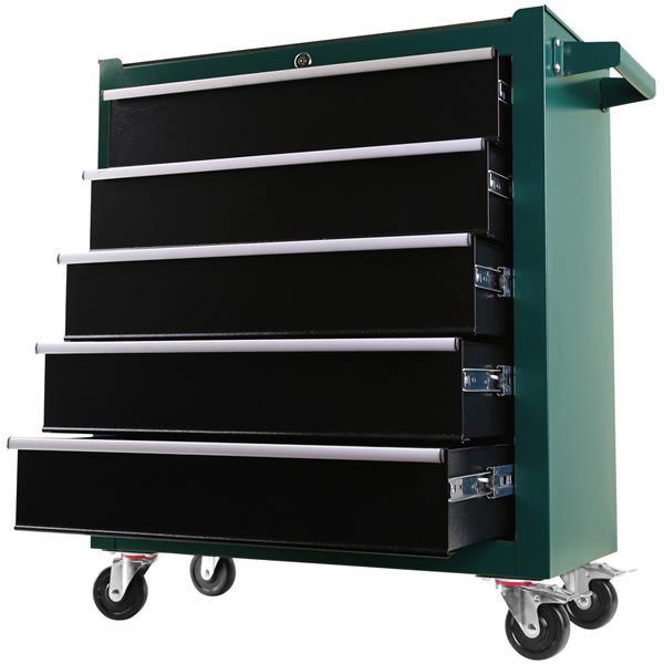 5-Drawers Rolling Tool Chest,Tool Cabinet on Wheels with Keyed Locking System and Drawer Liners,Tool Chest with Link Buckle and can be Combined to Large Cabinet Set,for Warehouse,Garage