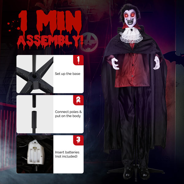 5.7ft Vampire Outdoor Halloween Decorations