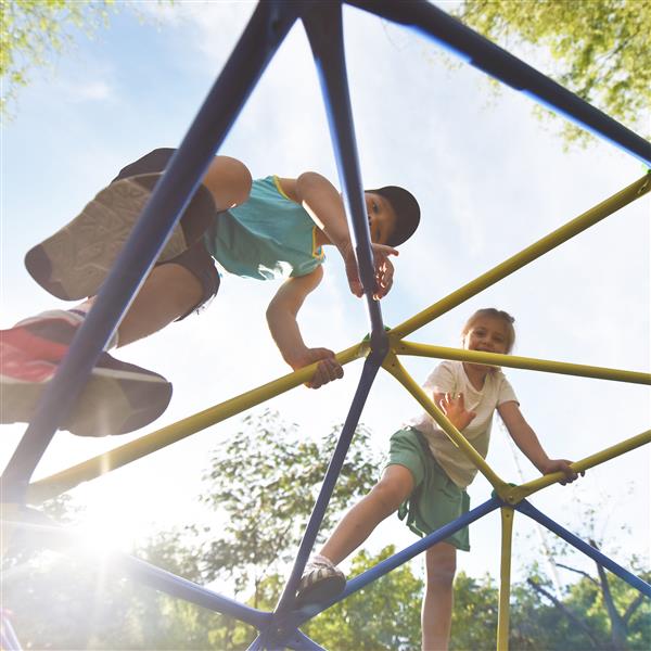 Kids Climbing Dome Jungle Gym - 10 ft Geometric Playground Dome Climber Play Center with Rust & UV Resistant Steel, Supporting 1000 LBS