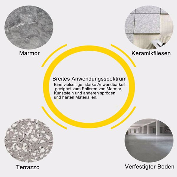 12stk Diamant Polierscheiben,Schleifpad, Polierpads Set, Für Marmor Granit Beton