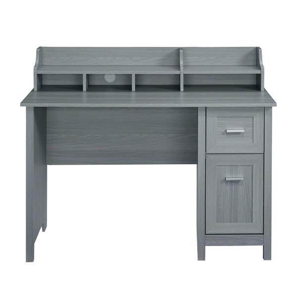 Classic Office Desk with Storage, Grey