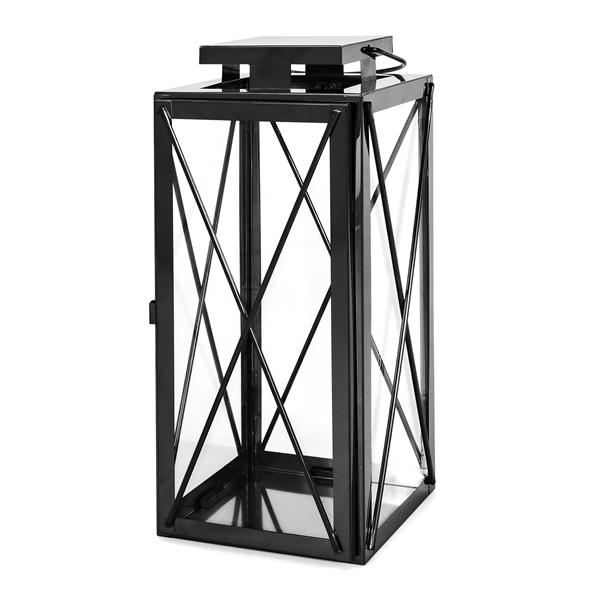 14"H STAINLESS STEEL LANTERN